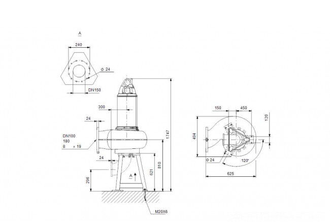 nasos kanalizatsionnyy grundfos se1 95 100 170 4 52h c ex 51d 3