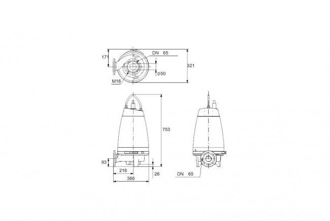 nasos kanalizatsionnyy se1 50 65 30 a ex 2 50d b 5