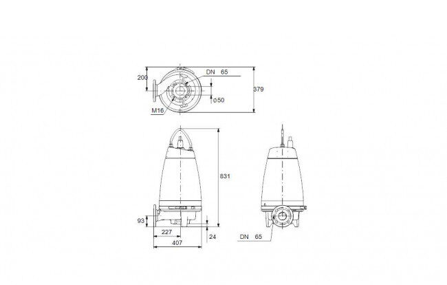nasos kanalizatsionnyy se1 50 65 40 a ex 2 51d b 5