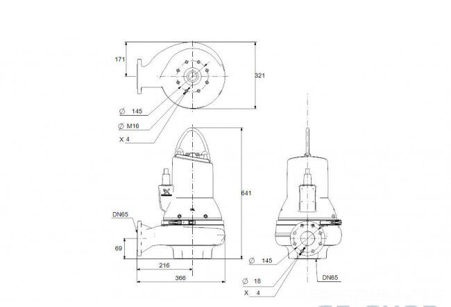 nasos kanalizatsionnyy sl1 50 65 30 a 2 50d c 3