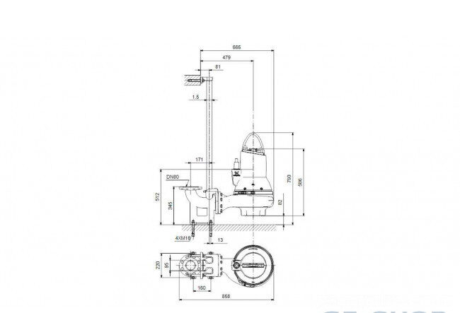 nasos kanalizatsionnyy sl1 80 80 30 a ex 4 50d c 1