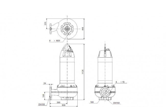nasos kanalizatsionnyy sl1 85 100 110 4 52h s q n 51d 3
